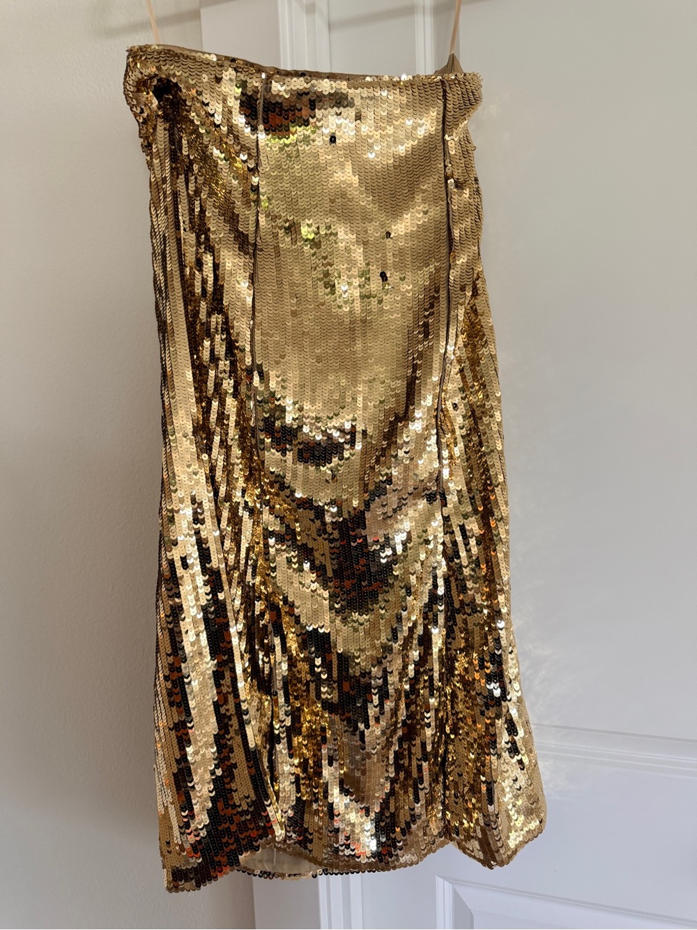 J. Crew Gold Sequin Mini Skirt